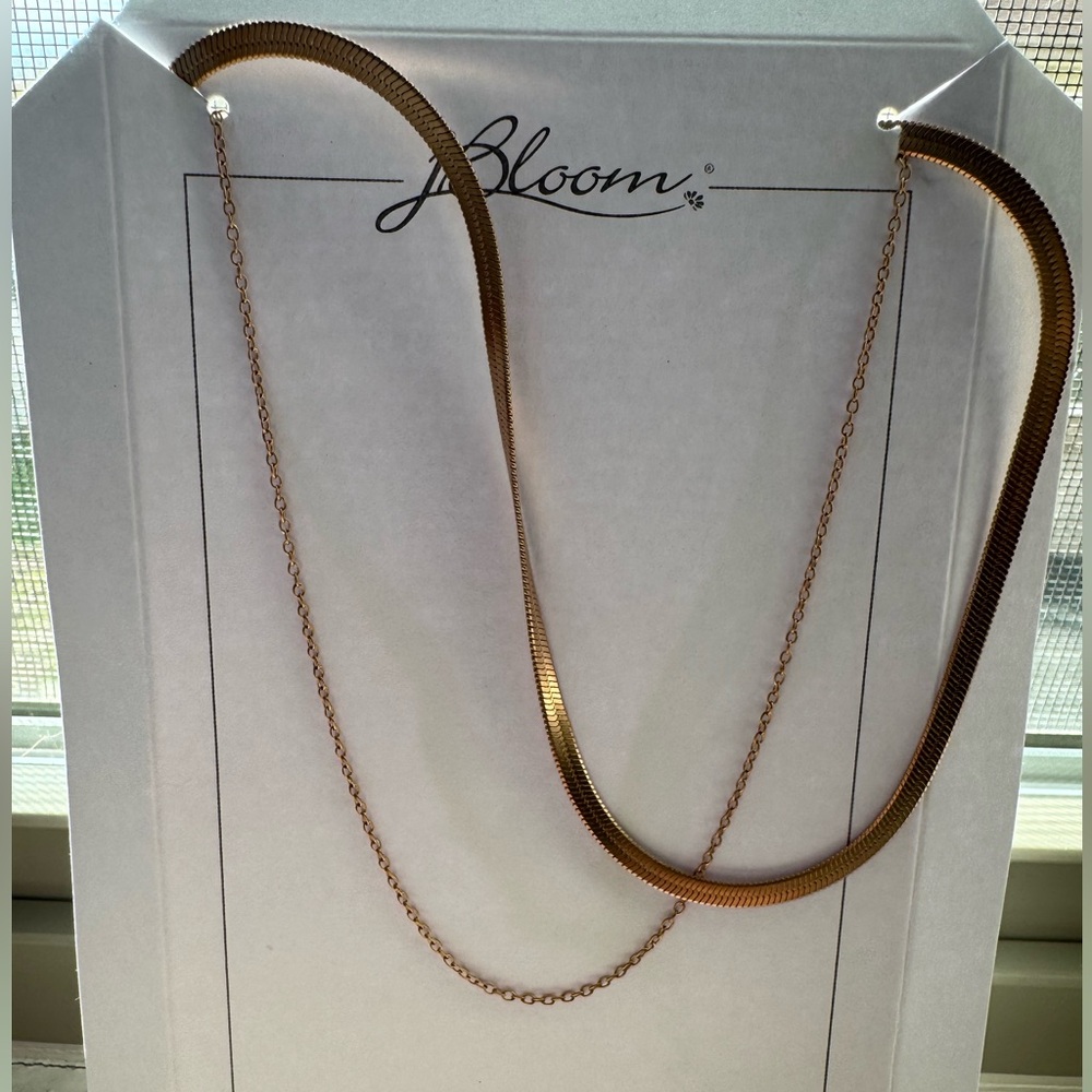 JBloom Dual Rose Gold Necklace Set